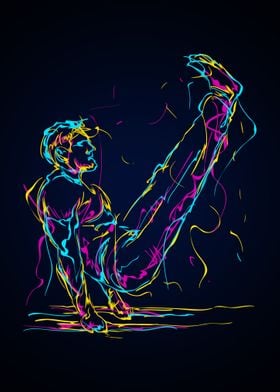Abstract fitness man