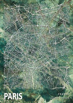 Paris City Map France