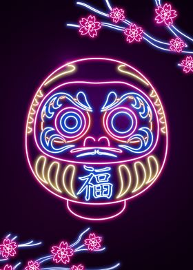 Neon Daruma