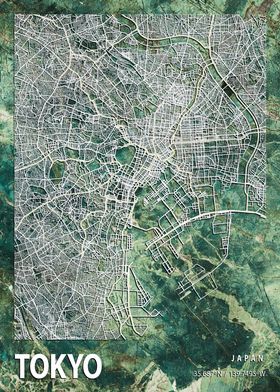 Tokyo City Map Japan