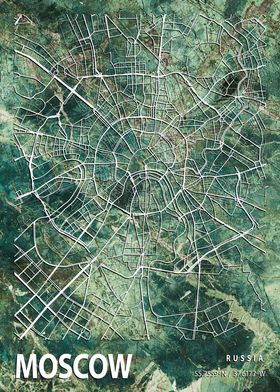 Moscow City Map Russia
