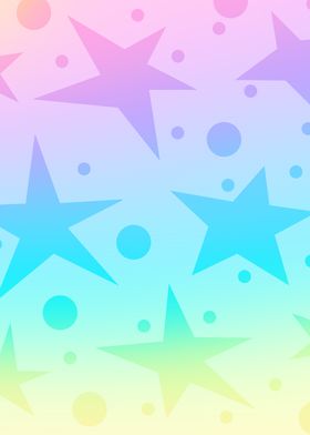 Pastel Rainbow Stars