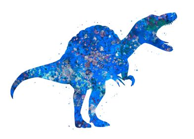 Spinosaurus Dino Blue Art