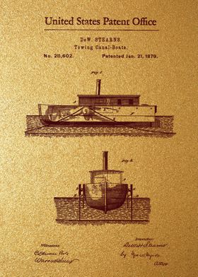 23 Tug Boat Patent Print