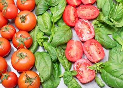 group of fresh red tomatoe