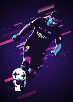 Luis Suarez Football Retro