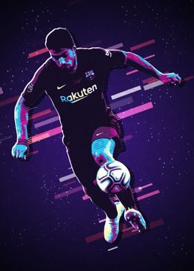 Luis Suarez Football Retro