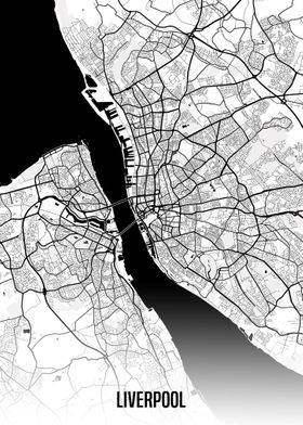 Liverpool white map