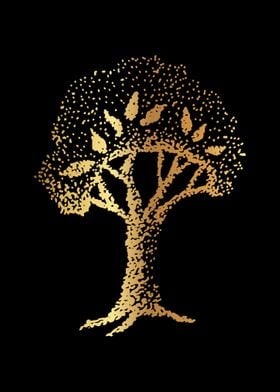 Gold Vintage Tree 19