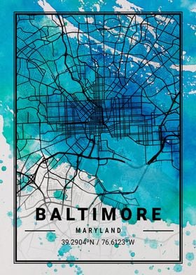 Baltimore Antlia Watercolo