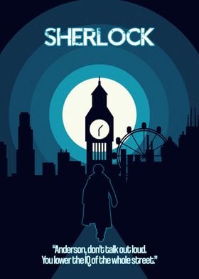 Sherlock Silhouette Poster