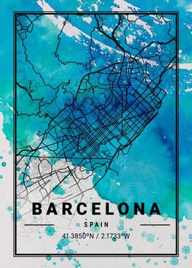 Barcelona Antlia Watercolo