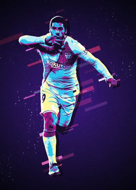 Luis Suarez Football Retro