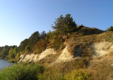 Lake shores in autumn