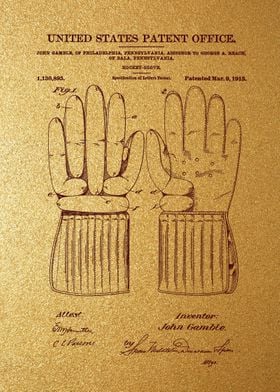 96 Hockey Glove Patent