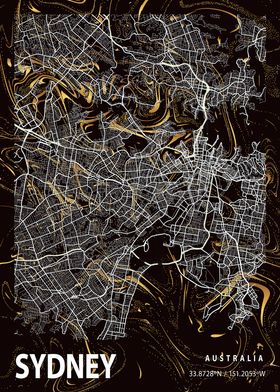 Sydney City Map Australia