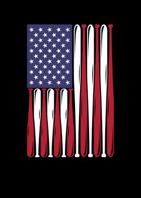 Baseball American Flag USA