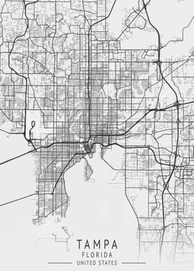 Tampa Florida City Map