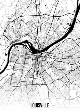 Louisville white map