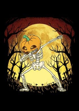Dabbing Skeleton Halloween