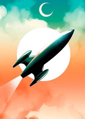 Rocket in the Sky Space