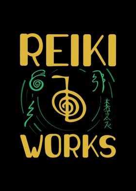 Reiki Works Text Art Quote