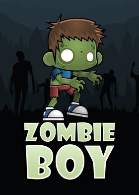 Cute Zombie Boy Kawaii