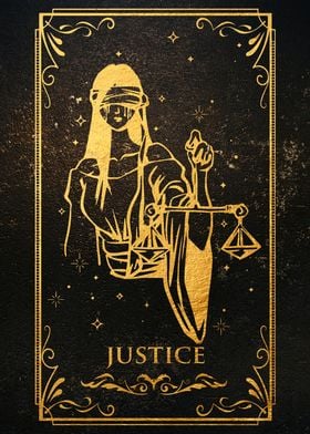 JUSTICE Tarot card