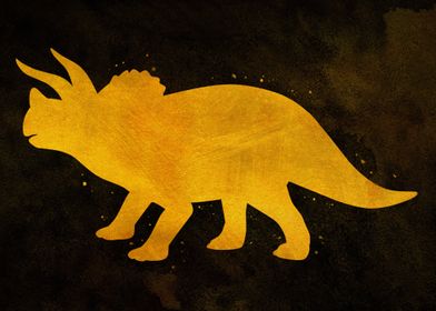 Triceratops Dinosaur Gold