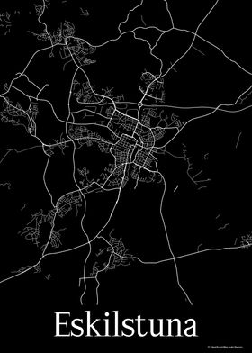 Eskilstuna Black Map