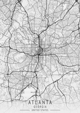 Atlanta Georgia City Map