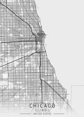 Chicago Illinois City Map
