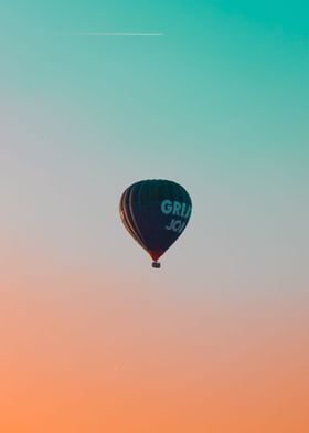 Hot Air Balloon At Sunset