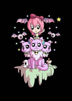 Creepy Kawaii Chibi Girl