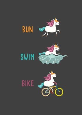 Swim Bike Run Unicorn