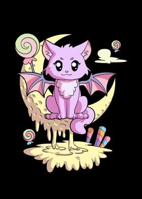 Kawaii Pastel Goth Cat