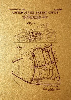 16 Harley Oil Tank Patent