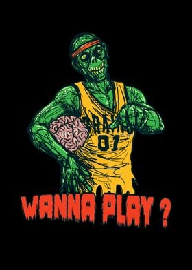 Zombie Baskeball Player