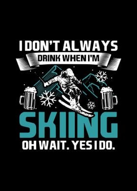 Skiing Beer Apres Ski Gift