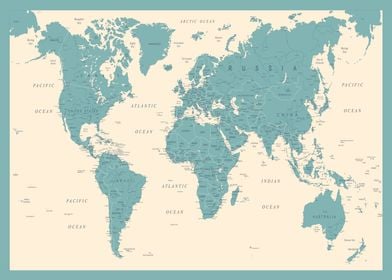 World Map Vintage