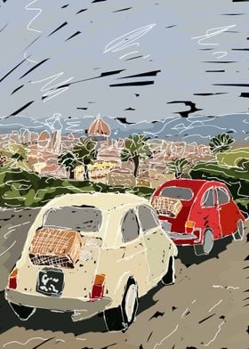 Tuscany Fiat 500 View