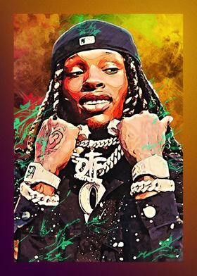 King Von Demon Poster Wall Art Picture Print 3D Print Wall Art for Living  Room Hip-hop Rapper He Grew Up as Childhood Friends with Rapper Lil Durk  16x24 Inch : : Home