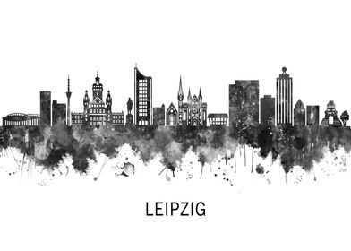 Leipzig Germany Skyline BW