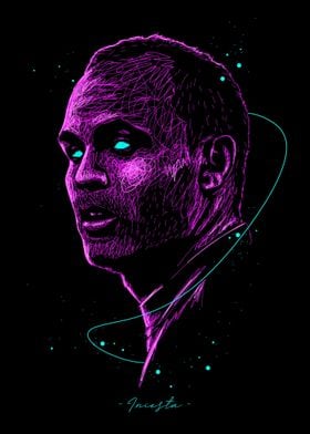 Legend Iniesta ScribbleArt