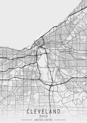 Cleveland Ohio City Map 