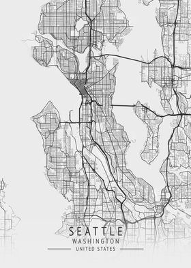Seattle USA City Map