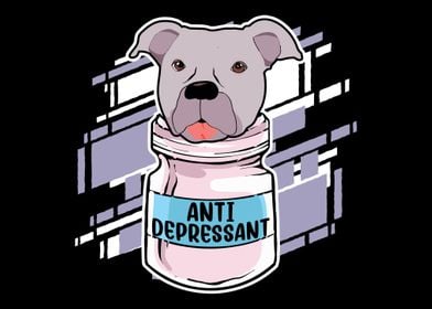 Antidepressant Pitbull Dog