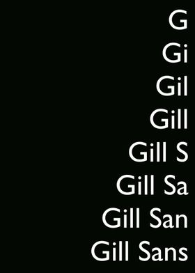 Font Gill Sans