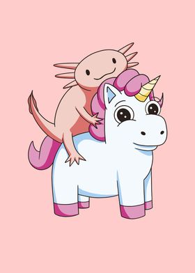 Cute Axolotl Unicorn Gift