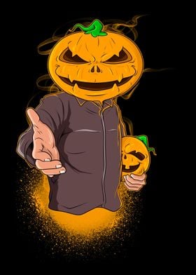 Funny Pumpkin Halloween Fa